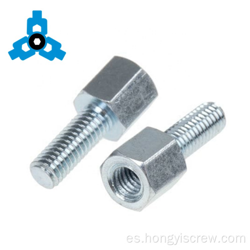 Acero al carbono macho femenino agujero separador hex